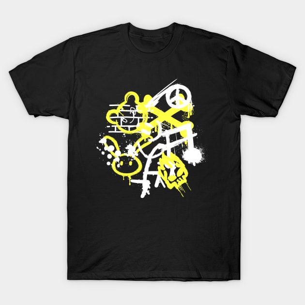 Graffiti Character Graffiti on the wall T-Shirt by Vinthiwa